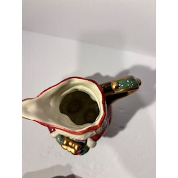 Vintage Fitz and Floyd Santa Creamer Pitcher Candy Cane Lane Holiday Decor - Picture 6 of 10